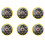 6 Pcs 150mm 5/16 Thread 52 Hole Medium Density Random Orbital Sander Hook & Loop Backing Pad for Mirka CEROS DEROS 1