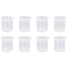 4X 500Ml Becher Gradue en Plastique Transparent
