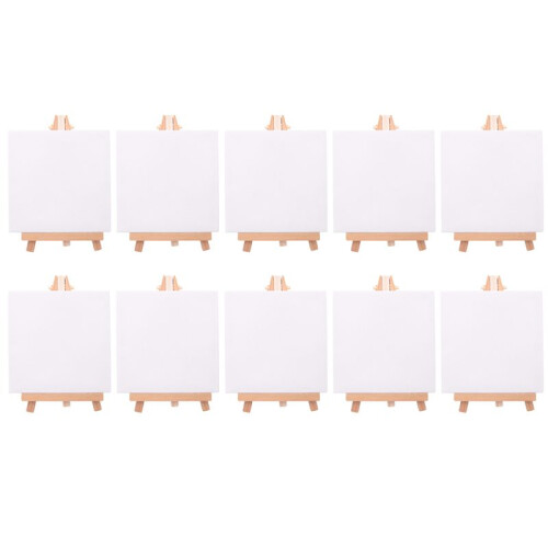 10 Set Artists  Canvas Set Painting  DIY Drawing Small Table Easel Gift