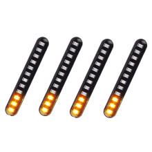 4 Pcs Voiture Moto Eau Qui Coule Frein de Queue Lumières 12 Led Clignotants Bande 3528 Smd Plaque D'Immatriculation Lumière Clignotant Arrêter