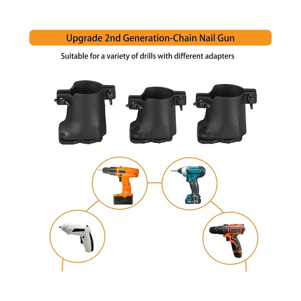 Screw Gun Automatic Chain Nail Gun Adapter,Auto Feed Screw Gun Collated Attachment Automatic Electric Drill Screw 4713211496192