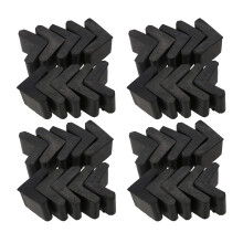 Rubber Copriscarpe in Ferro A Forma di L, 40 Pz Nero