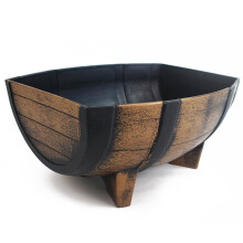 Rectangular Half Flower Pots Faux Planter Containers for Indoor & Outdoor Use Perfect for Displaying Garden