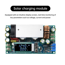 Módulo de Reducción de Voltaje Ajustable de CC 10-75 V, 20 A, Carga Solar MPPT, Módulo de Carga de Voltaje y Corriente Constantes.