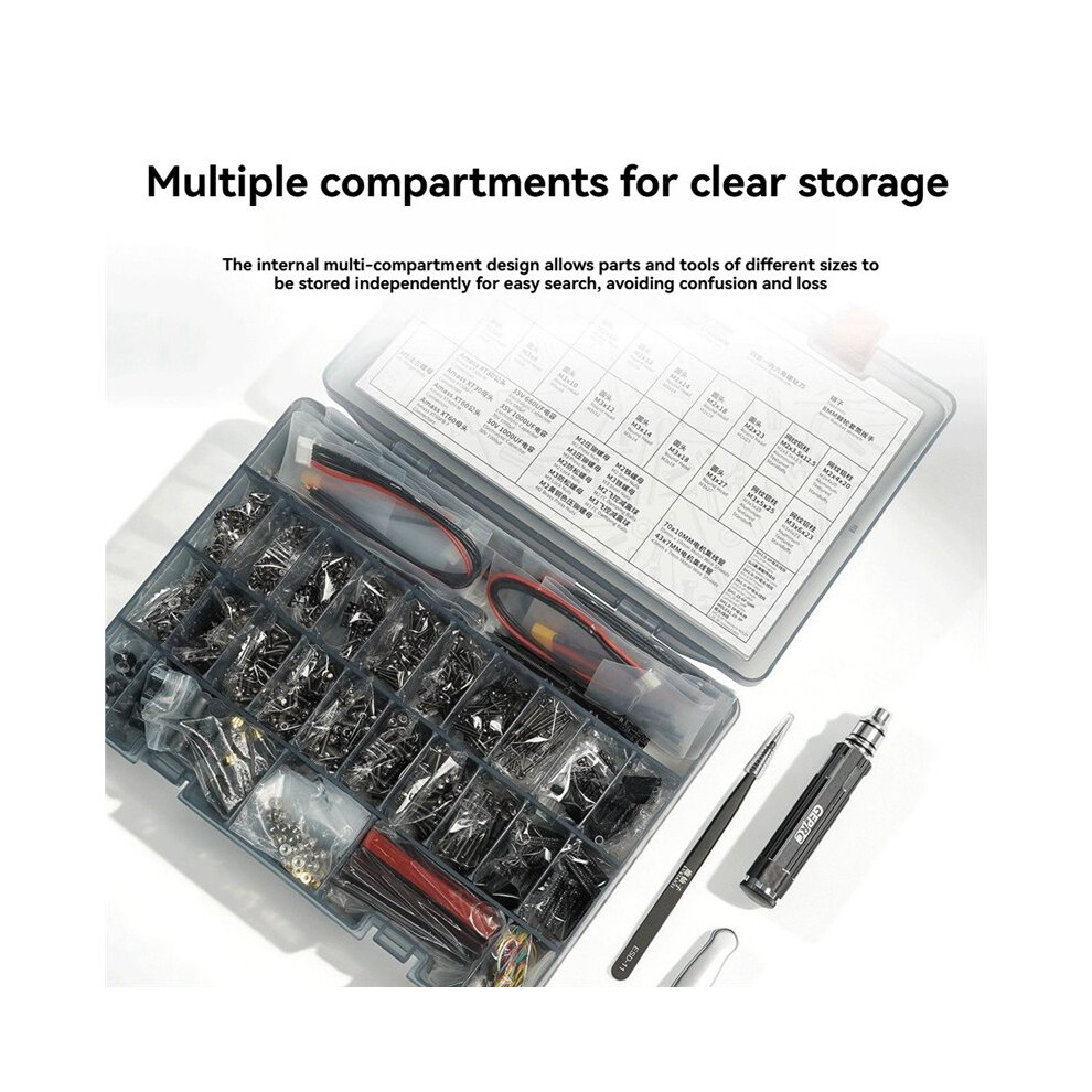 Fpv Hardware Pack Box For Aircraft Frame Rc Fpv Quadcopter Drone Parts Screws Standoffs Nuts Bolts For Rc Fpv Drone 6034264390595