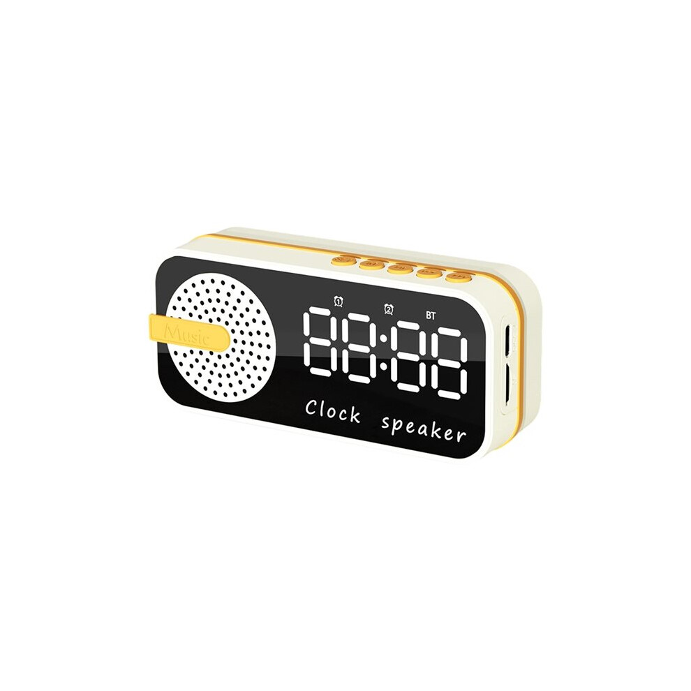 Mirror Digital Alarm Clock Timer Rechargable Wireless Clock Alarms Speaker Subwoofer Desktop Led Clock B 6032751640055