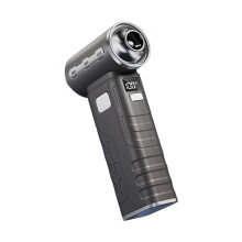 Ultra Turbo Fan Jet with Battery Display, High-Speed Handheld Powerful Blower Grey