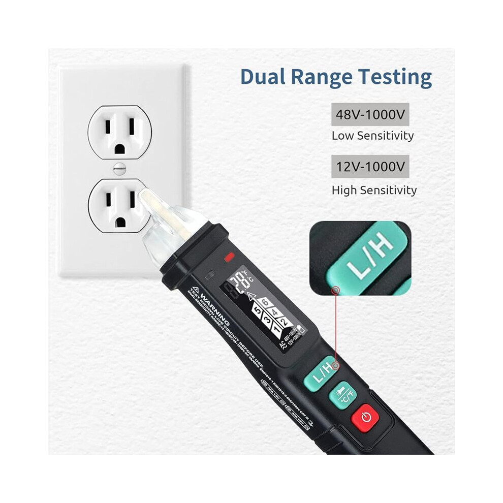 Non-Contact Voltage Tester, Electrical Tester Pen With Lcd Display, Ac Voltage Detector Wire Tester, Breakpoint Finder 6033321386397