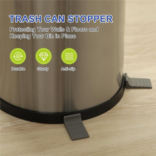 Trash Can Wall Protector and Stop Moving Backward, 4 Pcs Silicon Trash Can Bumper, Wall Spacer Garbage Bin