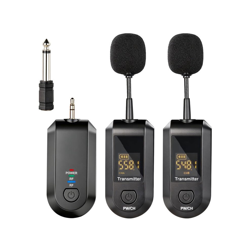 2.4G Wireless Lavalier Microphone Headset Kit With Led Digital Display 160Ft Range For Pa System,Voice Amplifier 4712480960526