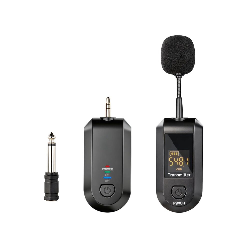 2.4G Wireless Lavalier Microphone Headset With Led Digital Display 160Ft Range For Pa System,Voice Amplifier 4712586083655