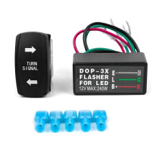 12V Universal 3-Wire Flash Controller W/Turn Signal LED Light Flasher Blinker Relay for Boat Trucks Car ATV UTV