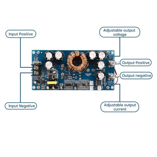 - 30A 800W Adjustable Step-Down Module  20V-70V to  2.5V-58V Constant Current Voltage Regulator Buck Power