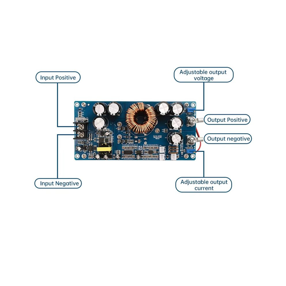 30A 800W Adjustable Step-Down Module 20V-70V To 2.5V-58V Constant Current Voltage Regulator Buck Power 6033321378095
