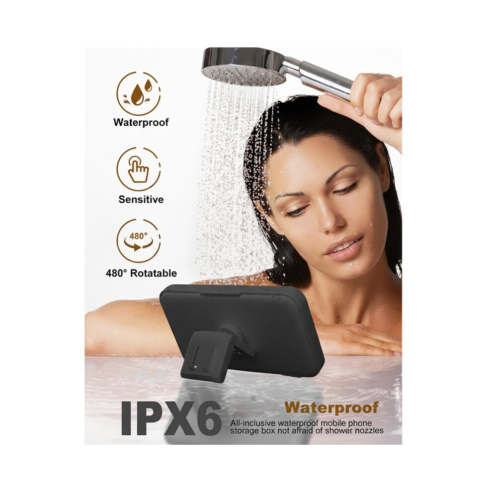 Shower Phone Holder With Speaker 480 Rotation,Wall Phone Mount For Shower Waterproof Anti Fog Shower Case 4712294057634