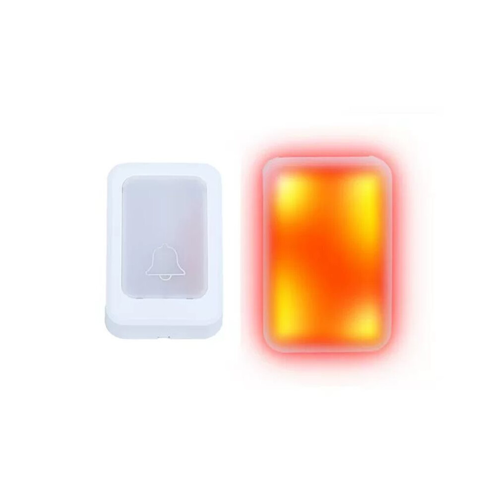 Wireless Doorbell With 12- Flashing Elderly Deaf Mute Service Call Device Long Range Door Bell Chime Eu Plug Light 6034264364244