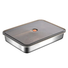 304 Stainless Steel Dumplings Box with Plastic Lid & Breathable Holes Reusable Seal Tray Food Storage Boxes Fresh Box