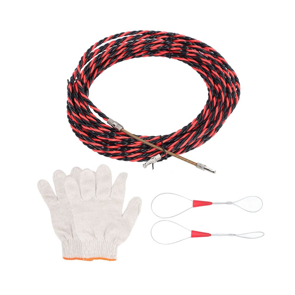Electrical Wire Threader Flat Electrician Wire Threading Device Manual Cable Guide Puller With Gloves Cable Ties 4713546414809