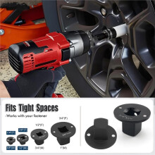 Low Profile Impact Socket Adapter Set 1" to 3/4", 3/4" to 1/2", 1/2" to 3/8", 3/8" to 1/4" Magnetic for Cordless Drills