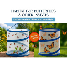 - Insekten- und Schmetterlingskäfig Aus Netzgewebe, 30 X 28 cm, Durchsichtiger Schmetterlingskäfig für Kinder und Erwachsene
