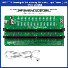 HMT-TT09 Ranura de Memoria para Placa Base de Escritorio DDR4 Probador de Tira de Memoria LED Tarjeta de Diagnóstico de Tarjeta de Memoria