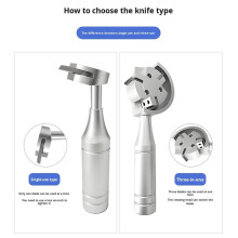 Probador Manual de Adherencia de Rejilla QFH-A, Probador de Corte de Rejilla con 2 Hojas de 1 mm/2 mm y Lupa, Rascador de Rejilla para Película de