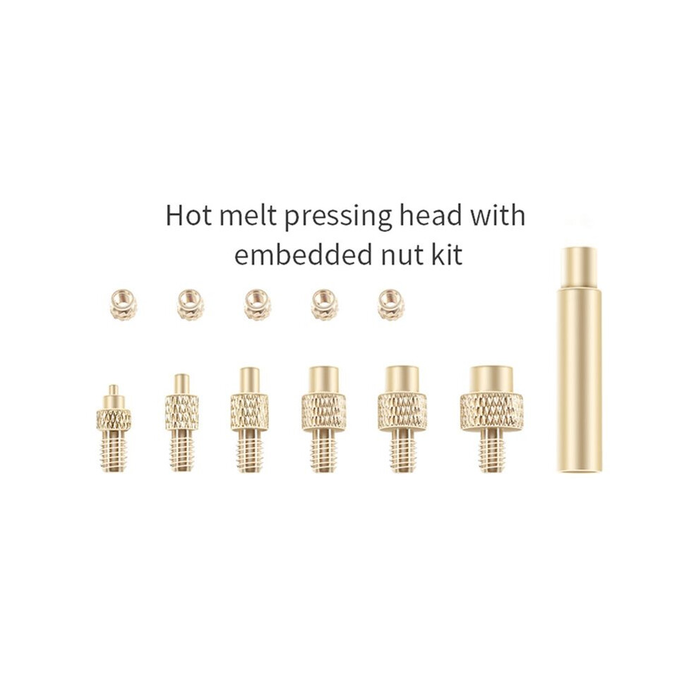 Heat Insert Nut Iron Tip Kit For 3D Printer Brass Thread Embedded Heat Insertion Soldering Iron Tool Set 6032810463663