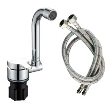 Robinet D'Évier pour Camping-Car, Robinet D'Eau Chaude ou Froide, Robinet Pliable et Pivotant à 360, Robinet en Acier Inoxydable pour Cuisine, Salle