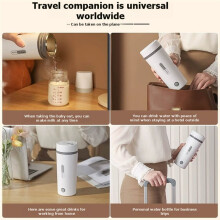 Hervidor Eléctrico de Agua Caliente de 350 Ml con Protección Contra Ebullición en Seco y Apagado Automático para Oficina, Hotel, Camping, Enchufe