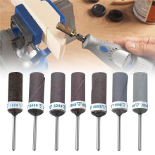 56Pcs Sanding Drums Sandpaper Sticks for  Rotary Tool, Shank for Metal Rust Removal Jade Polishing Grinding