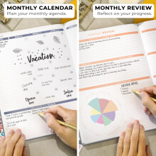 Clever Fox Planner PRO 2nd Edition ? Undated Weekly Agenda for Tasks & Time Management ? Life Organizer with To-do List, 21.5x28cm (Silver Black)
