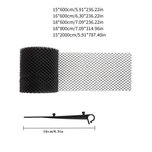 Plastic Gutter Guard Mesh with Fixed Hooks Efficient-15cmx20m 2