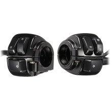 1 Pair Motorcycle Handlebar Control Lights  (25mm) with Wiring Harness for