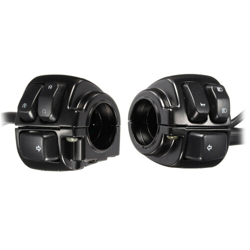1 Pair Motorcycle Handlebar Control Lights  (25mm) with Wiring Harness for