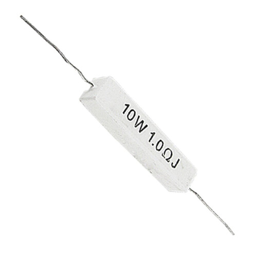 1.0 Ohm 10W Wirewound Ceramic Cement Resistor 10 Pcs 2