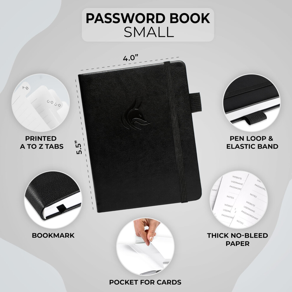 Photos - Other Furniture Clever Fox Password Book with alphabetical tabs. Internet Address Organizer Logbook. Small Pocket Password Keeper for Websit