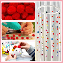 TOAOB 300pcs Red Pom Poms 20mm Fluffy Felt Balls Fuzzy Pompoms for Crafting DIY Crafts Decorations