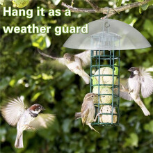 4 Pack Bird Feeders Protective Cover,Dome Protective Dome,Rain Protective Cover for Hanging Bird Feeders for Garden