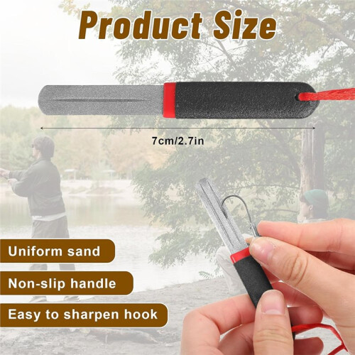 V- Sharpener with Stone Coating, Portable Rapid Sharpening Tool for Fishing Hooks 1