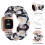 Yisica Adjustable Elastic Scrunchie for Fitbit Versa 2 Strap, Fitbit Versa/Lite/SE Strap Women Men, Soft Stretchy Cloth Pattern Printed Fabric Scrunc 2