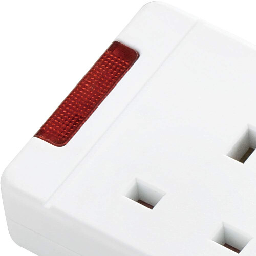 Masterplug SWFG6W-MP Six Socket Trailing Socket with Power Switch, without Plug and Cable, 13 Amp, White 1