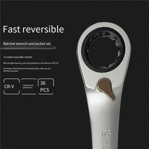 Ratchet Wrench Shaking Spanner  Interchangeable Combination Set Removable Spanner for Auto Repair and Home DIY Tools 2