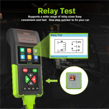 Kfz-Batterietester mit Drucker, 12V/24V-Autobatterie-Lasttester, Batteriekapazitätstester, Relaistester, Leckagetester