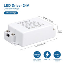 VARICART 24V LED Driver 15W Power Supply 0.625A, AC 240 to 24 Volt DC Transformer, Constant Voltage Switching PSU Adaptor, Low Voltage Transformers f