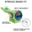 Glowing Automatic Bubble Maker Automatic Blowing Machine-Green 4