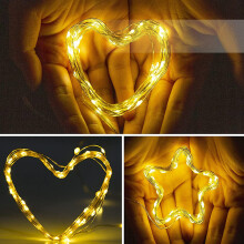 USB Powered Fairy LED Lights Indoor Decorative String Lights Waterproof Copper Wire Firefly Lights for Jars, Christmas Tree Decoration, Birthday Part