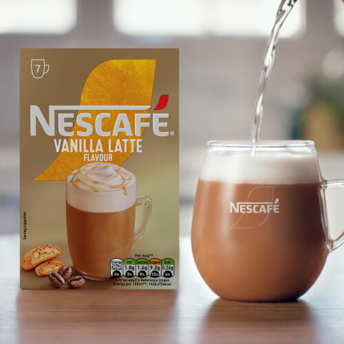 Nescafe NESCAFÉ Vanilla Latte Instant Coffee 7 x 18.5g Sachets 2