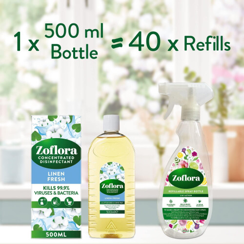 Zoflora Zoflora Linen Fresh Concentrated Multipurpose Disinfectant Liquid Antibacte 2