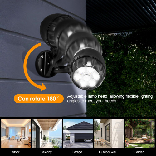 Outdoor LED Security Lights, PIR Motion Sensor Light Outdoor Motion Sensor PIR Light Battery Powered, Waterproof Outside Security Lights with Sensor 2