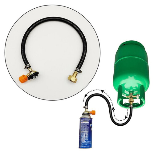 Gmarty Leakproof Rubber Refill Adapter with Braided Hose for Outdoor Use 1